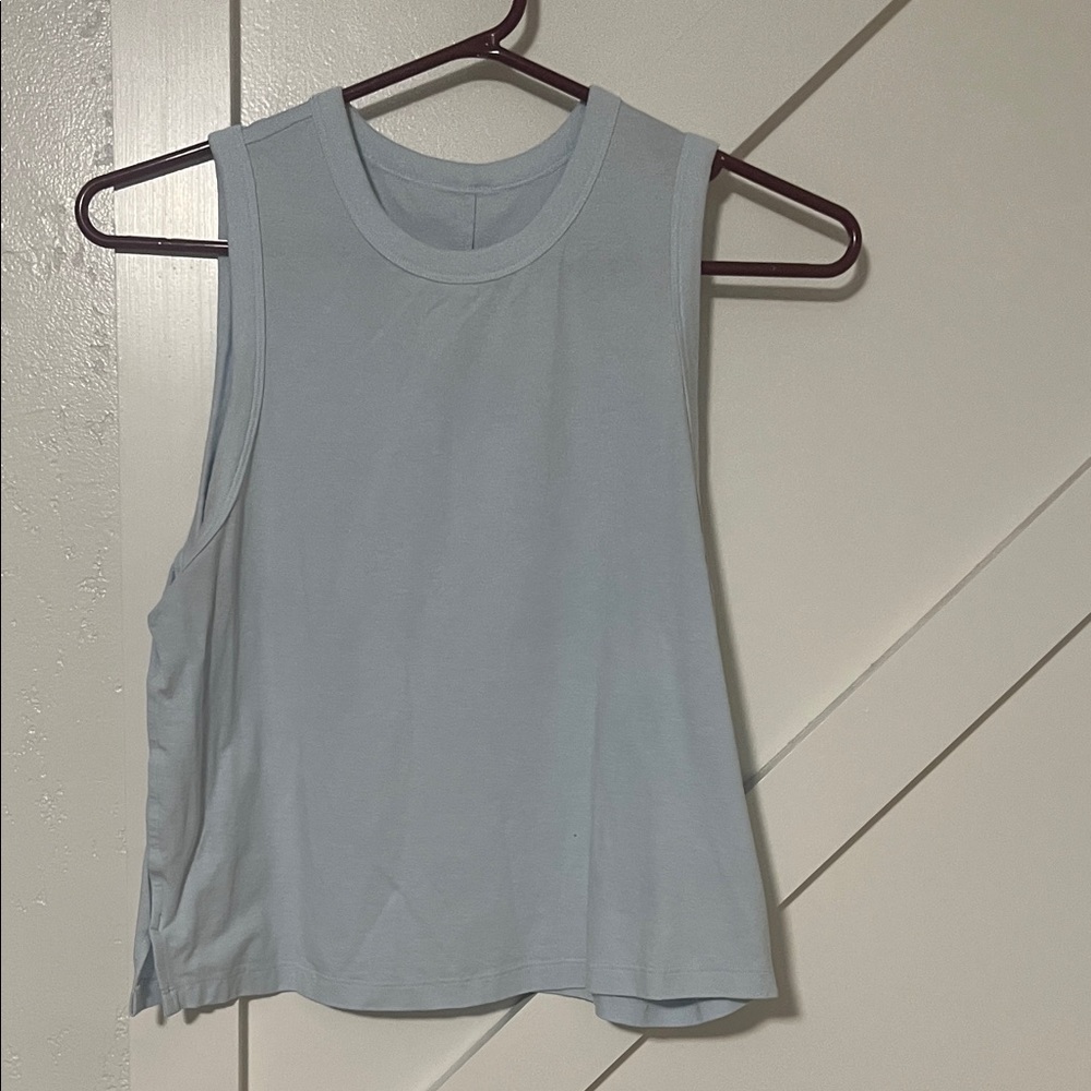 Light Blue Sleeveless Women's Top